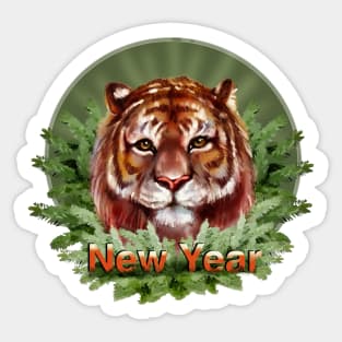 tiger new year Sticker